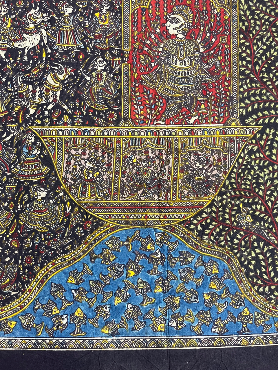 Mata-ni-Pachedi painting without frame Vahanvati Mata