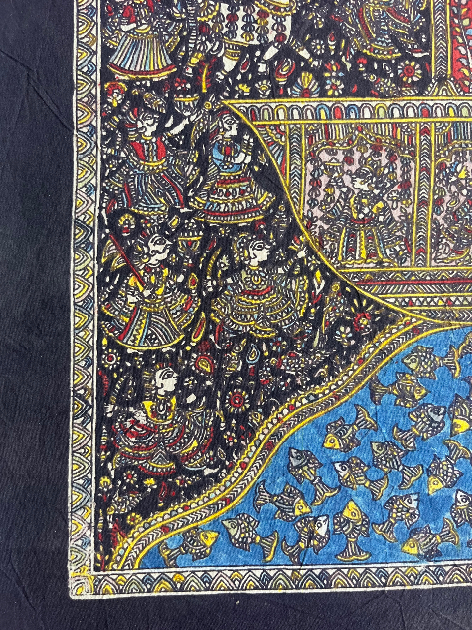 Mata-ni-Pachedi painting without frame Vahanvati Mata