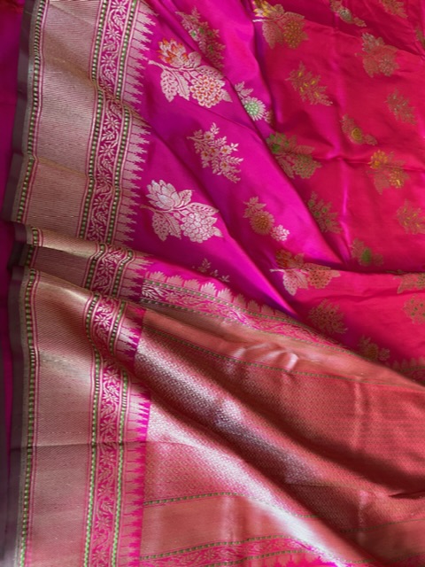 Banarasi Katan silk Ektara Jangla handloom saree