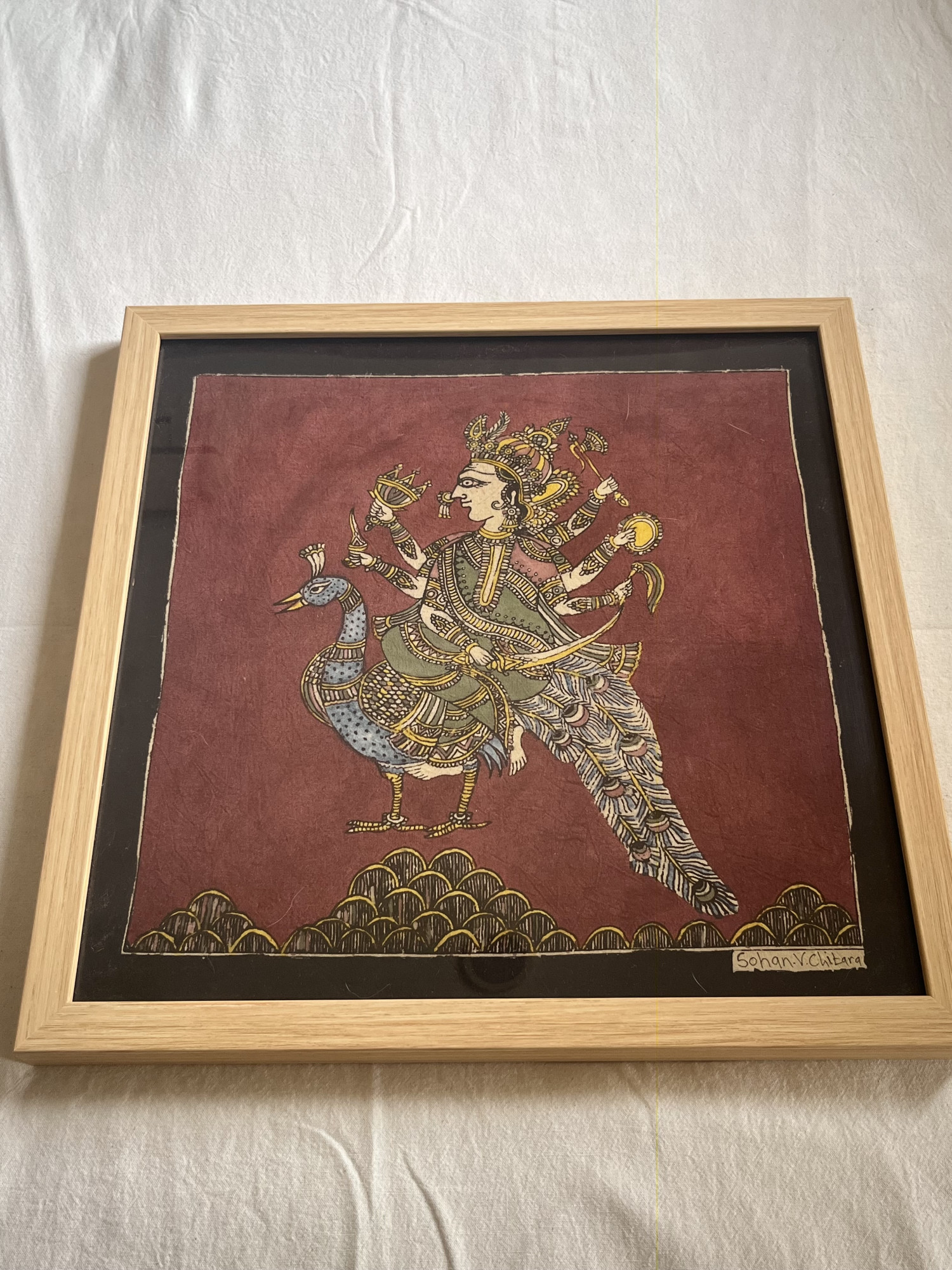 Mata-ni-Pachedi painting Saraswati Mata