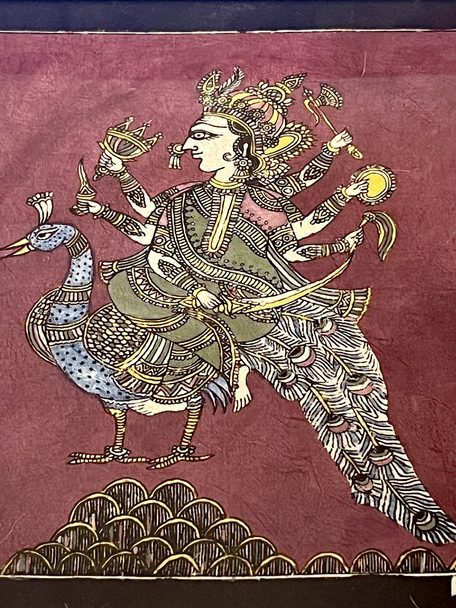 Mata-ni-Pachedi painting Saraswati Mata