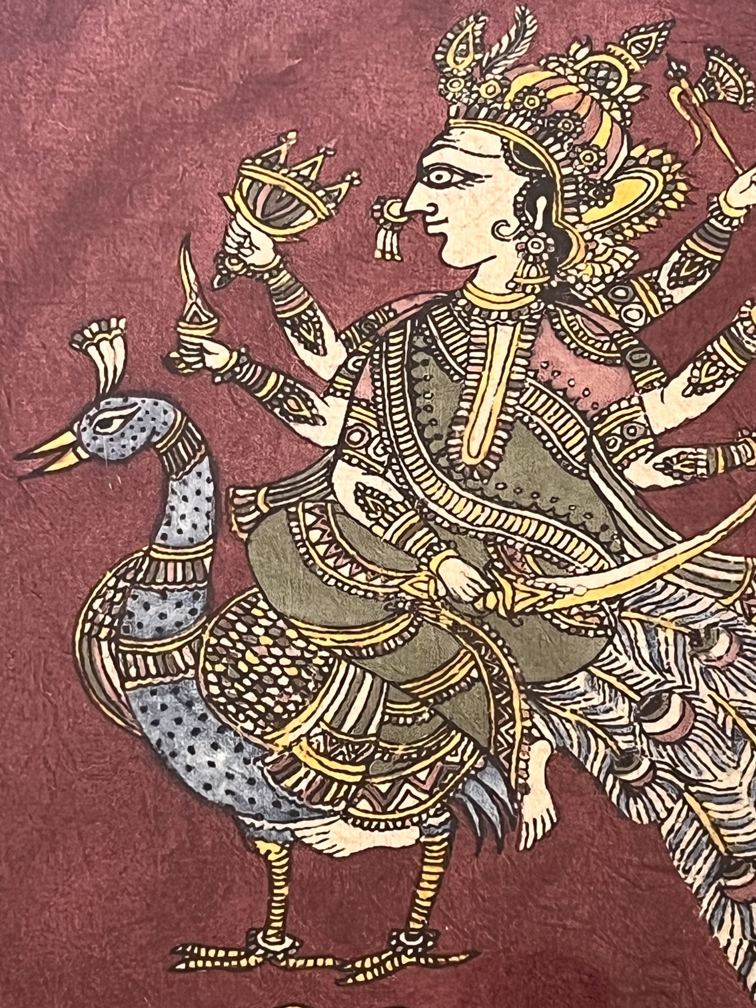 Mata-ni-Pachedi painting Saraswati Mata