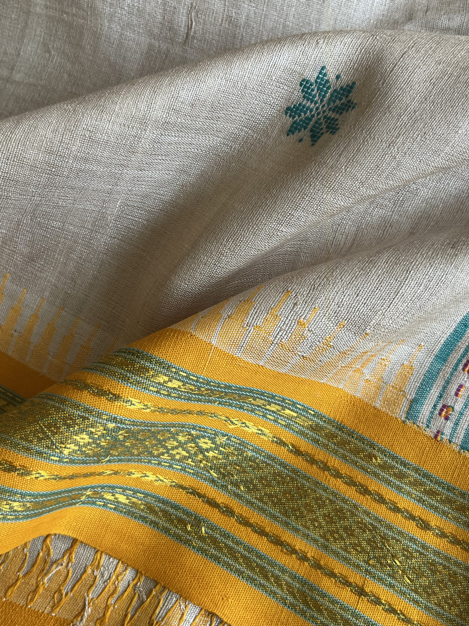 Vidarbha Tussar Jala pallu handloom saree