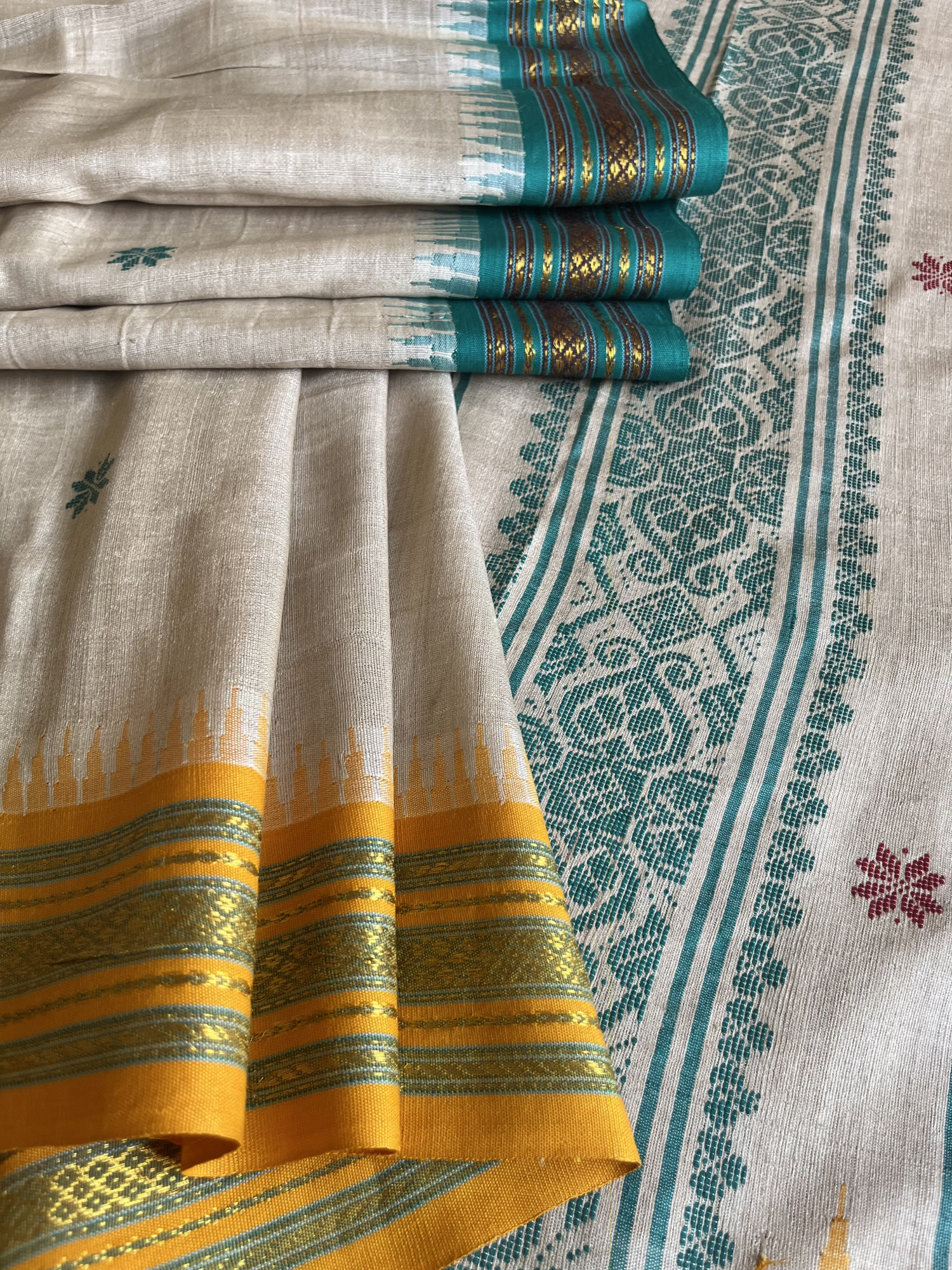 Vidarbha Tussar Jala pallu handloom saree