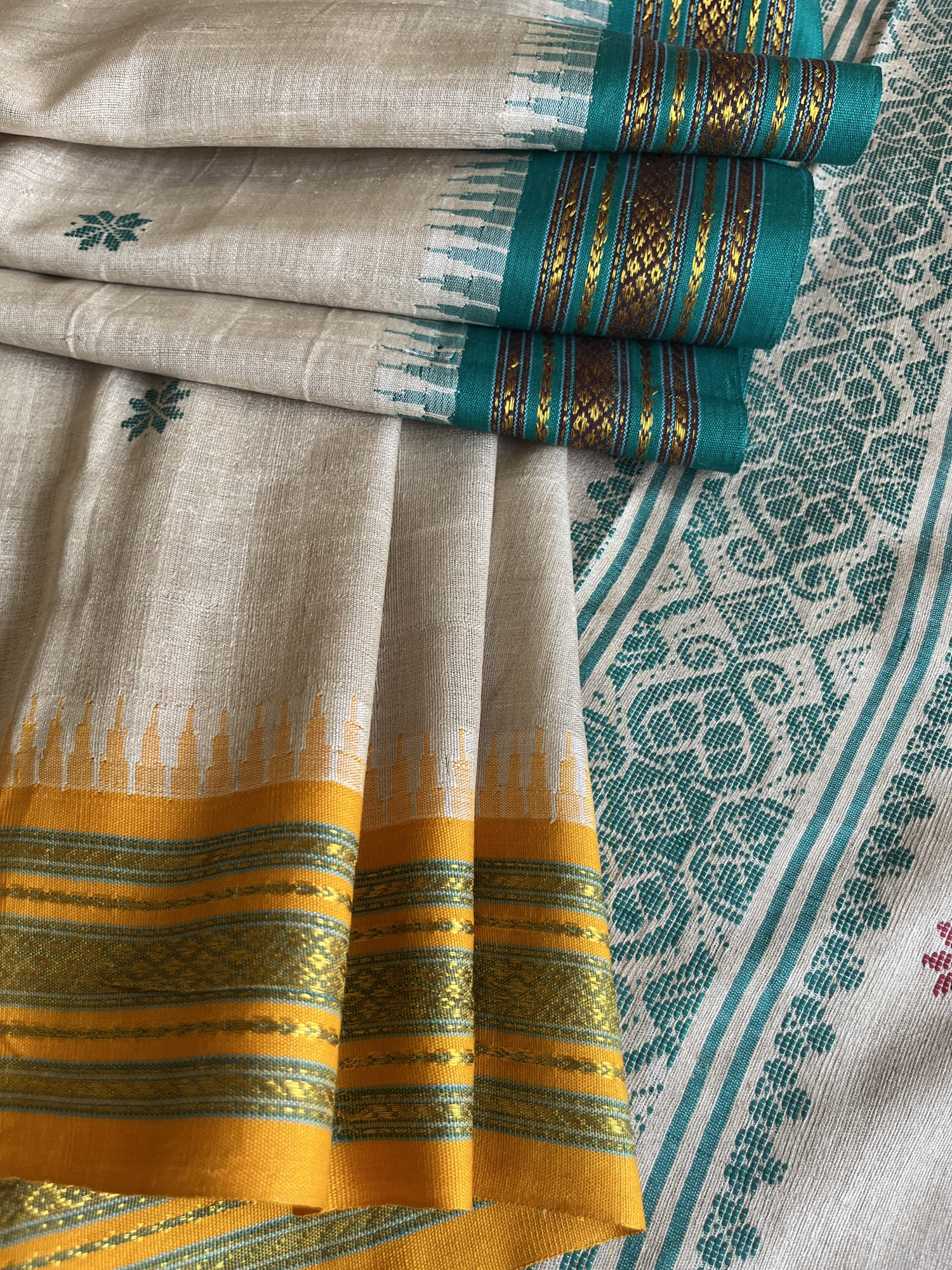 Vidarbha Tussar Jala pallu handloom saree