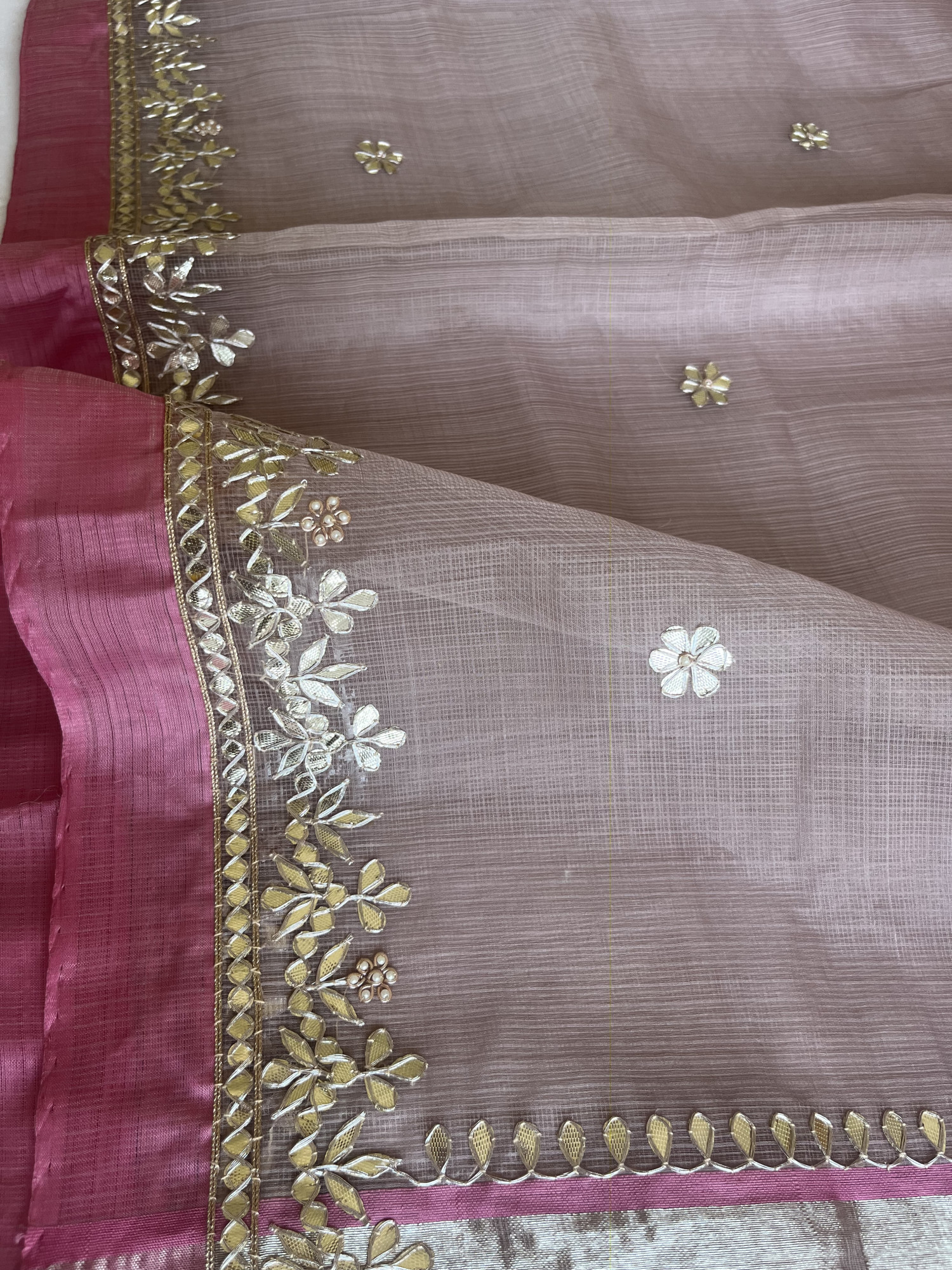 Gota Patti Kota Doria handloom saree
