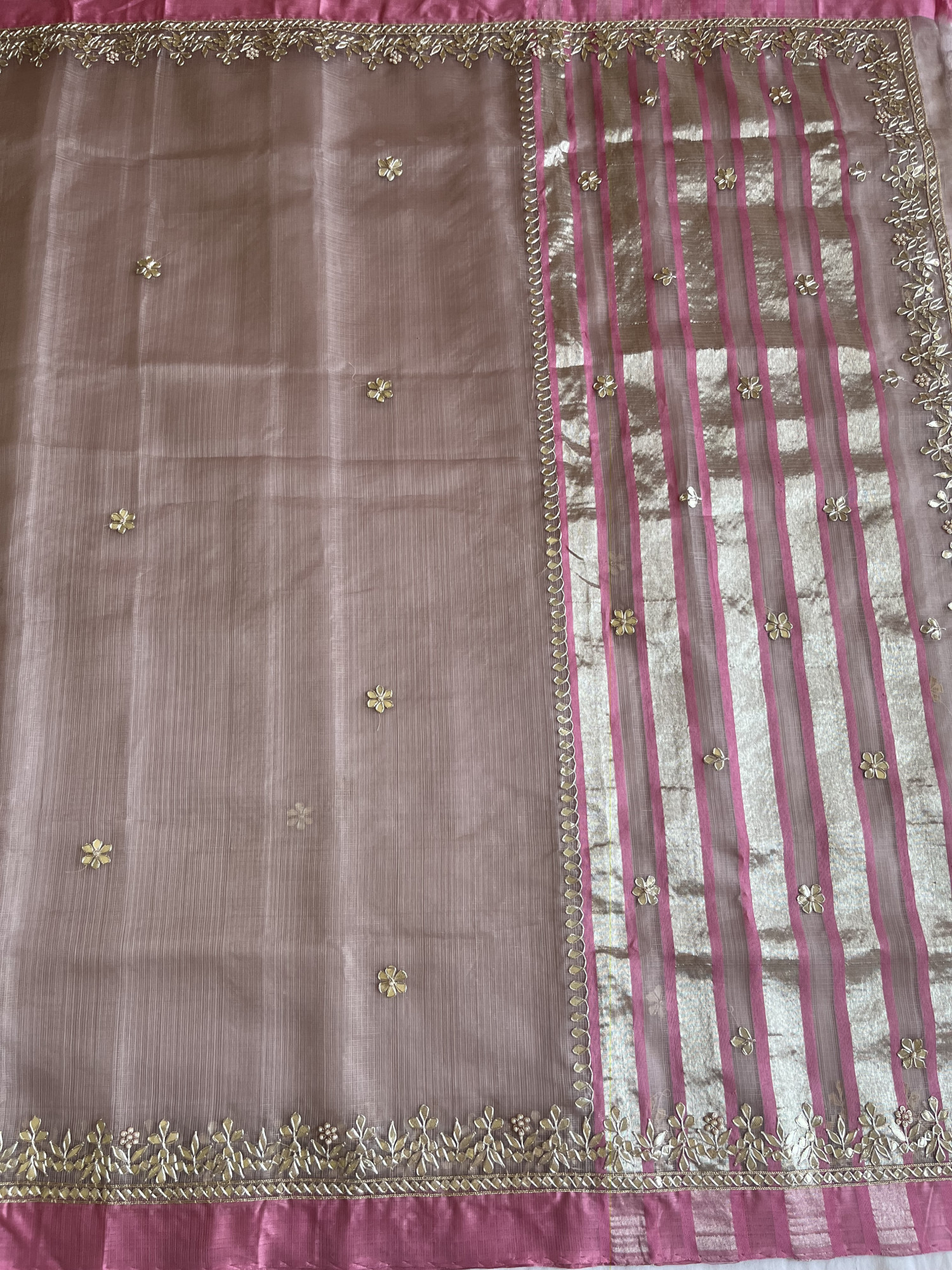 Gota Patti Kota Doria handloom saree