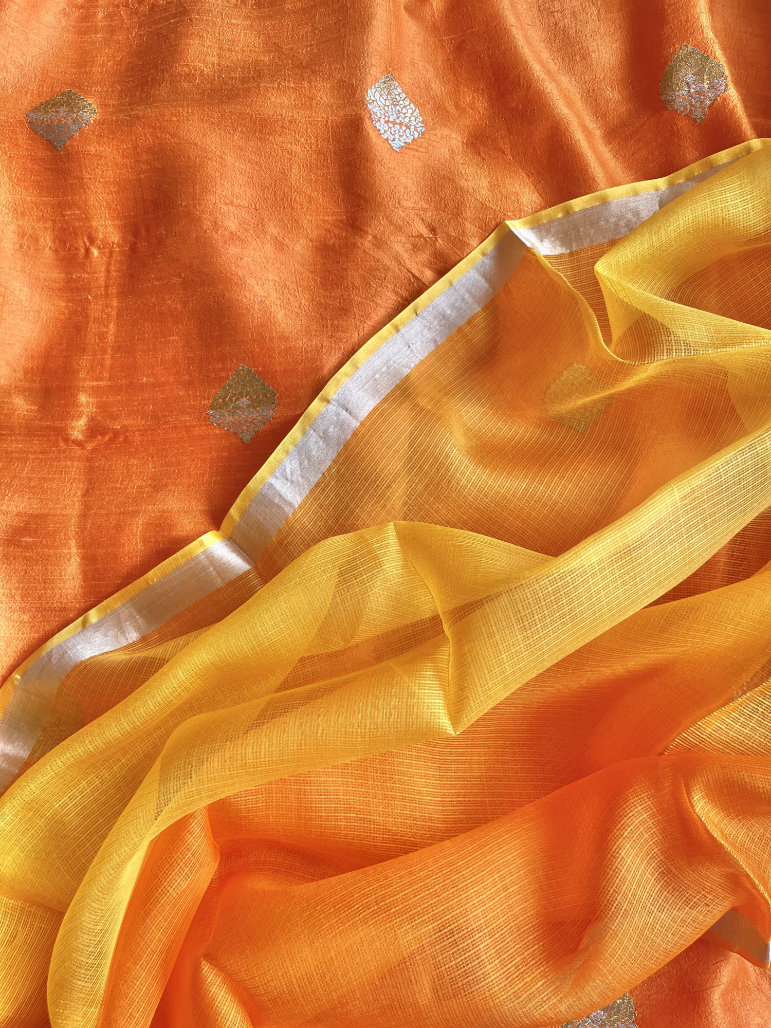 Kota silk saree with Banarasi silk blouse fabric