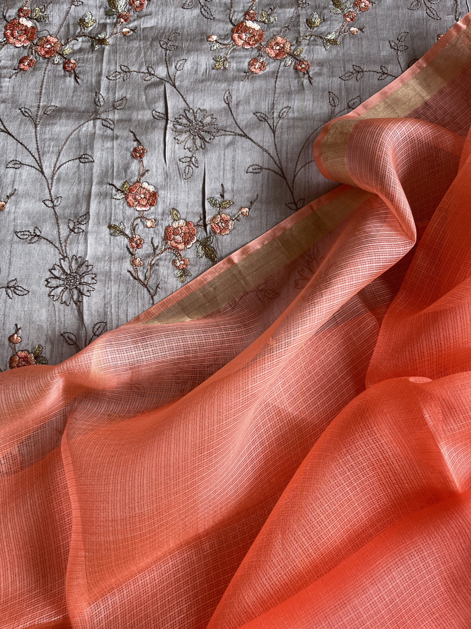Kota silk saree with Dupion silk blouse fabric