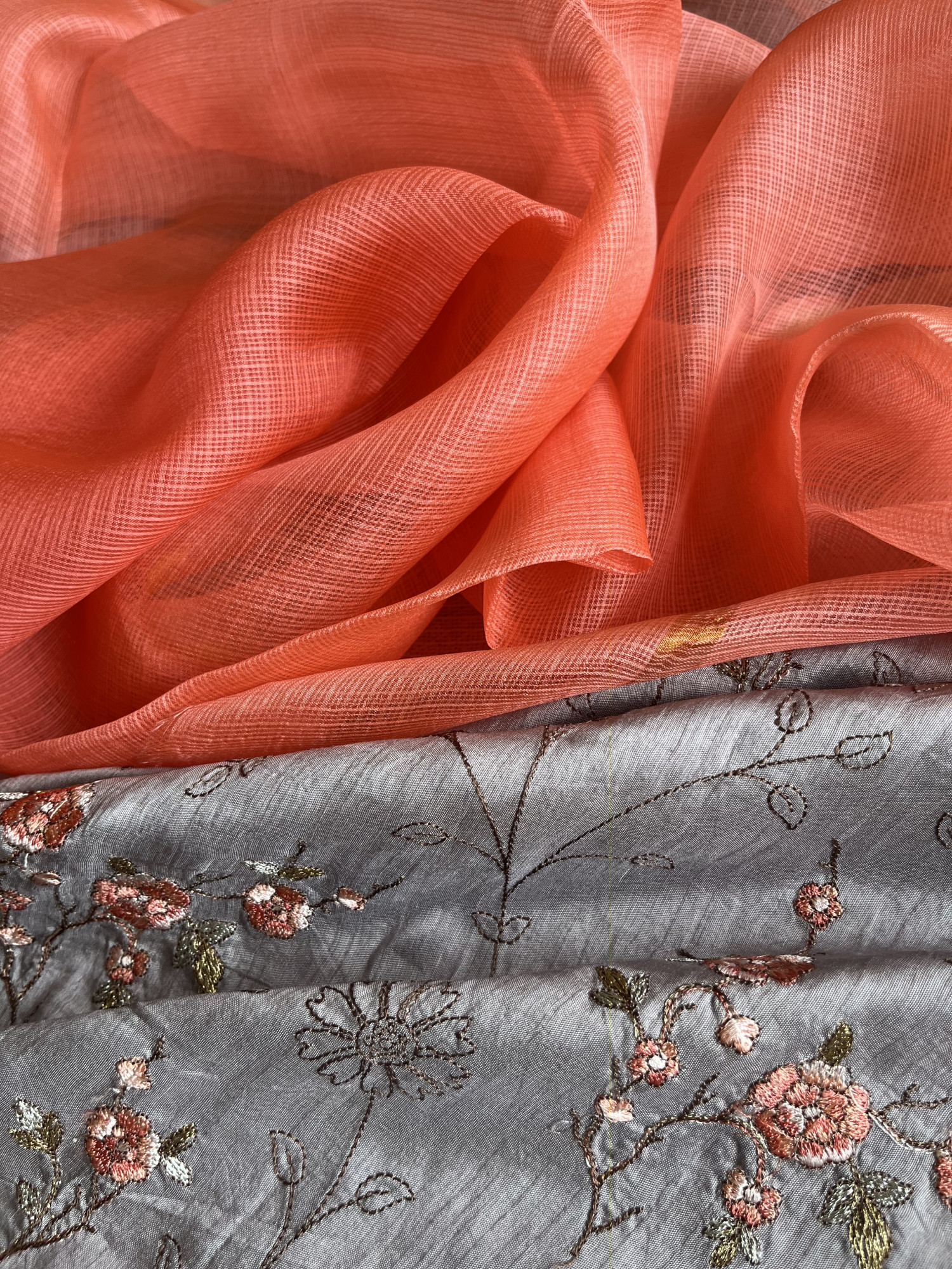 Kota silk saree with Dupion silk blouse fabric