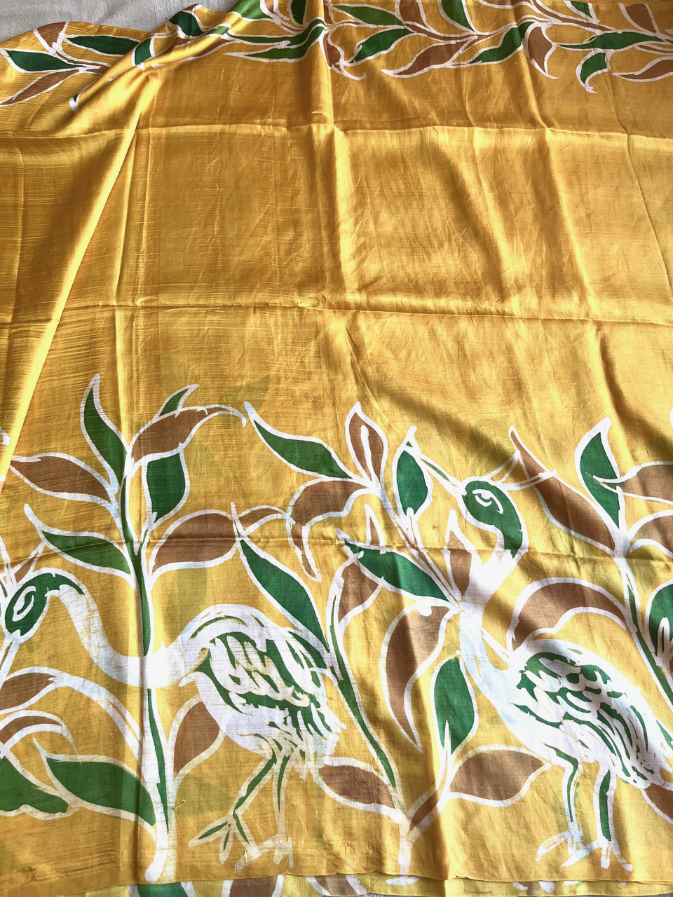 Batik hand painted silk saree