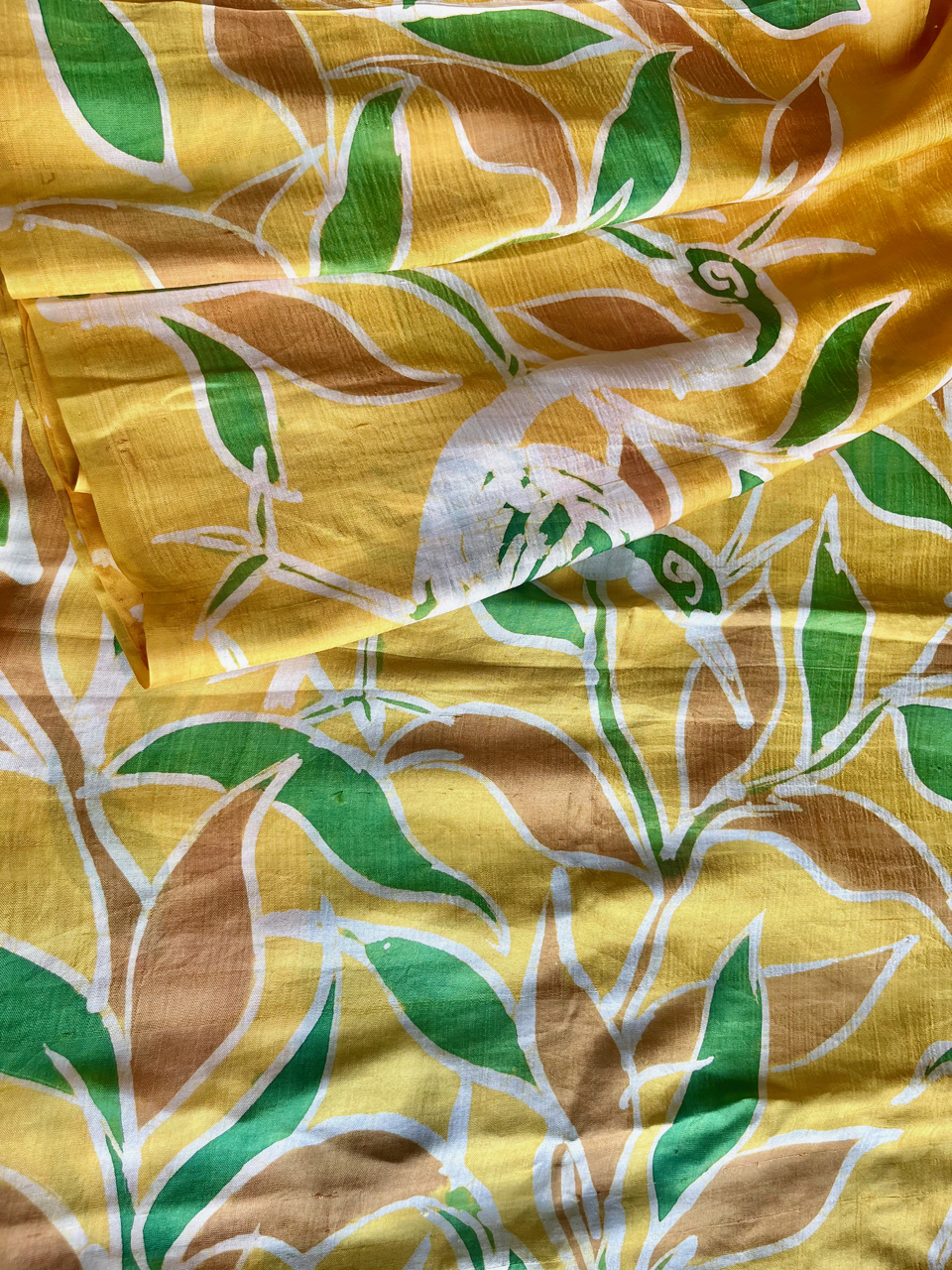 Batik hand painted silk saree