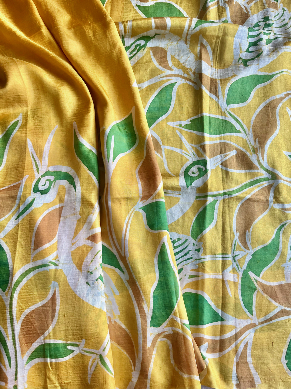 Batik hand painted silk saree