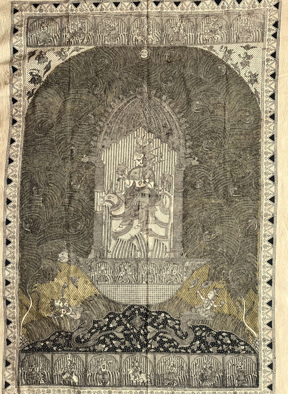 Mata-ni-Pachedi painting without frame Vahanvati Mata