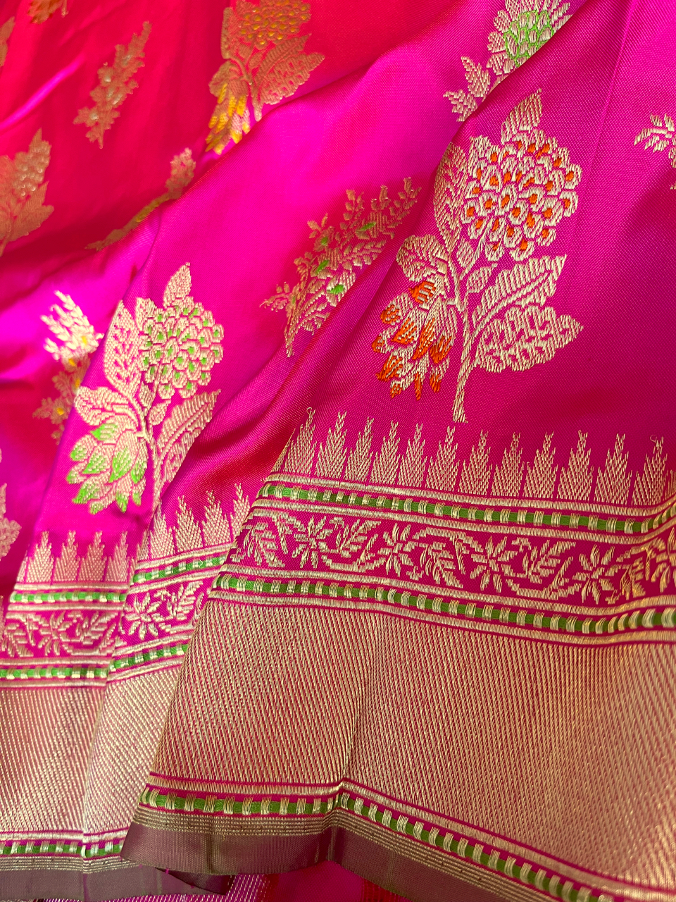 Banarasi Katan silk Ektara Jangla handloom saree