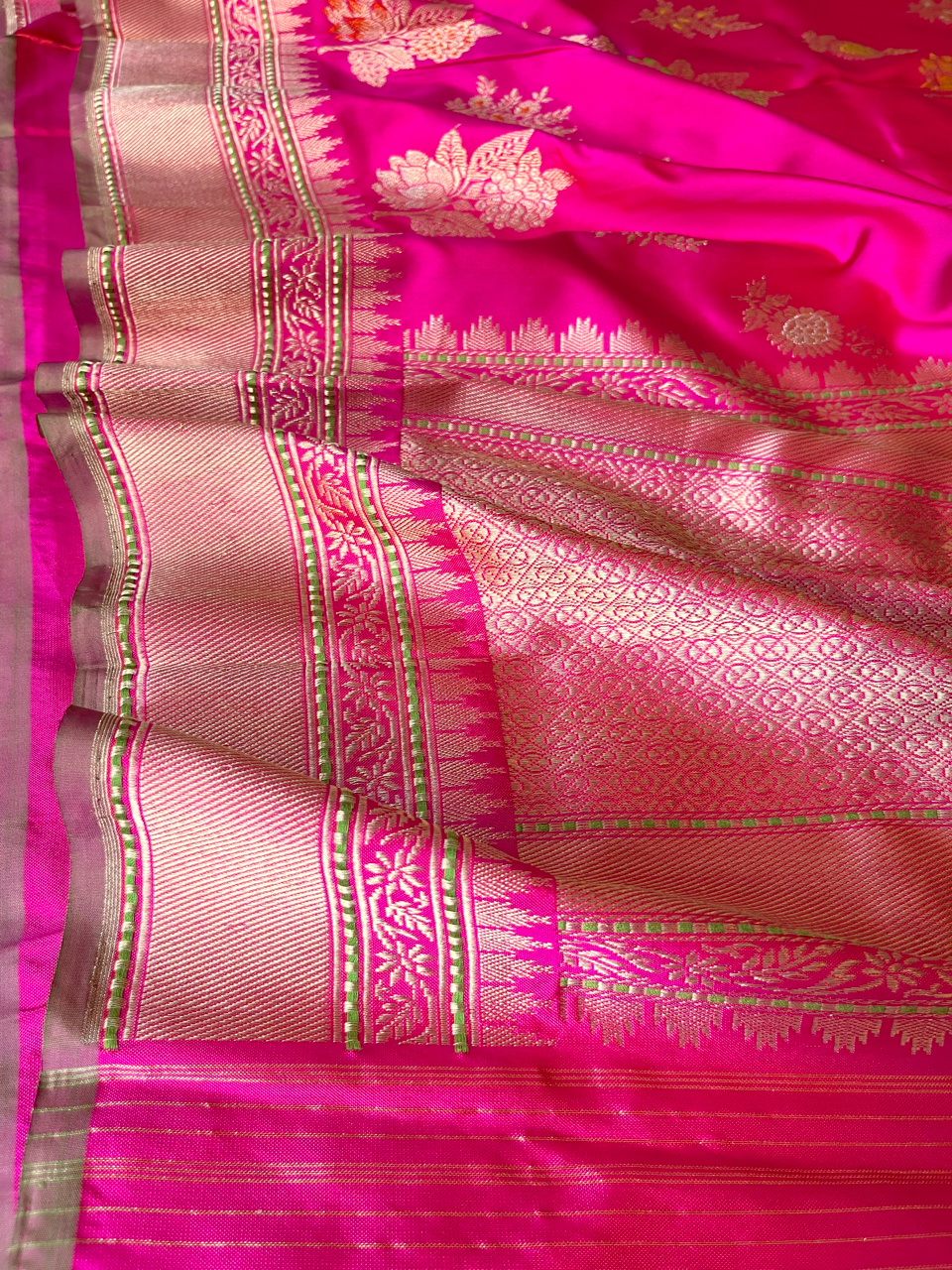 Banarasi Katan silk Ektara Jangla handloom saree
