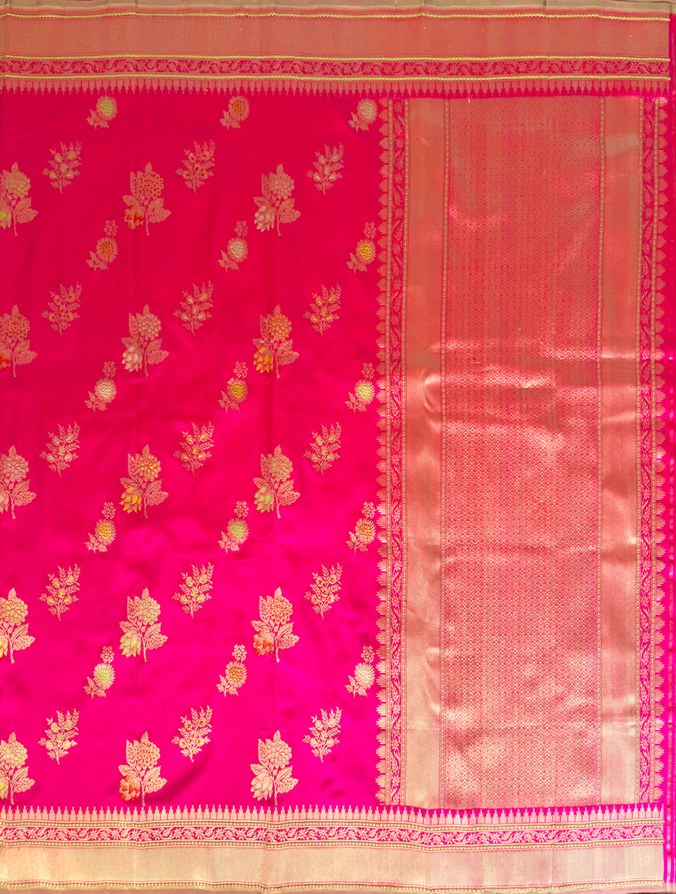 Banarasi Katan silk Ektara Jangla handloom saree