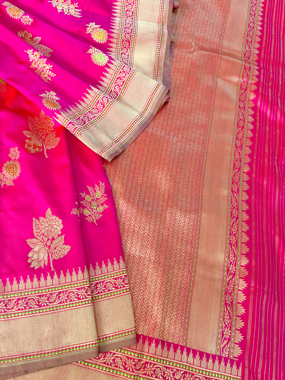 Banarasi Katan silk Ektara Jangla handloom saree