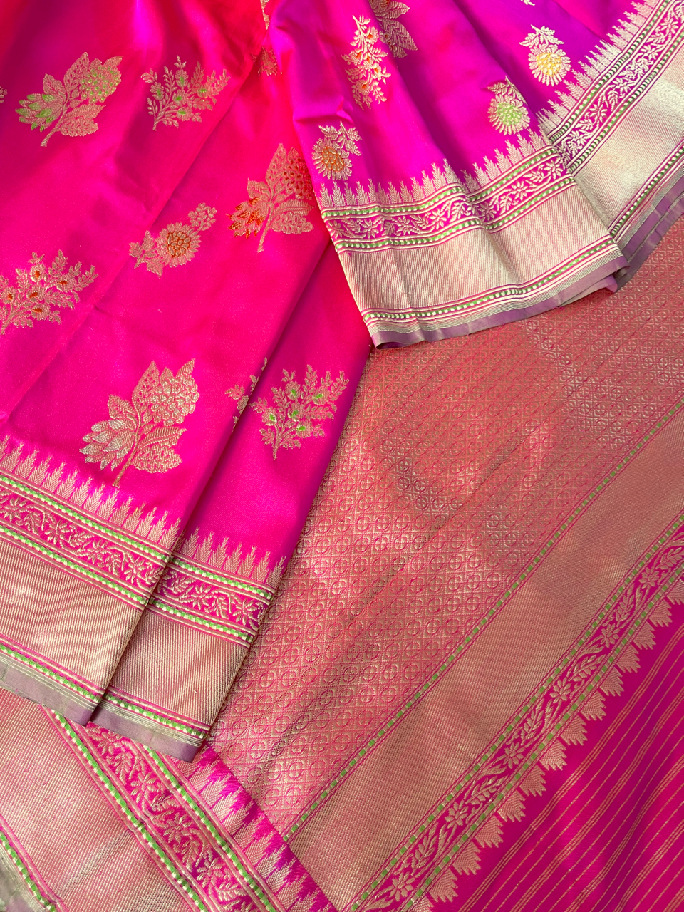 Banarasi Katan silk Ektara Jangla handloom saree
