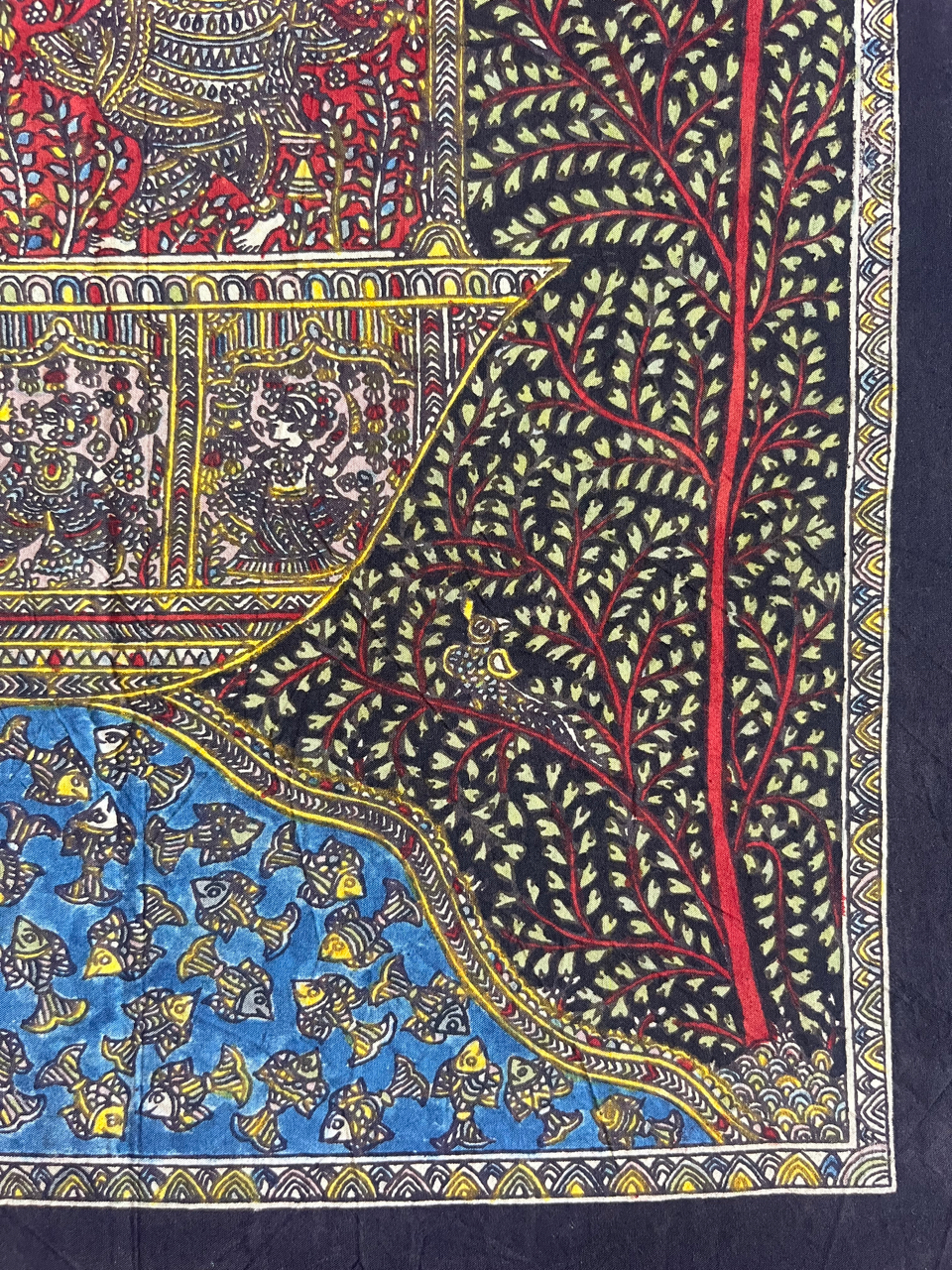 Mata-ni-Pachedi painting without frame Vahanvati Mata