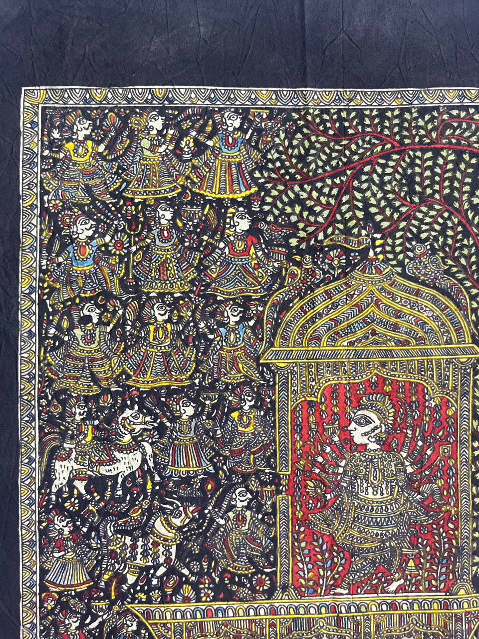 Mata-ni-Pachedi painting without frame Vahanvati Mata