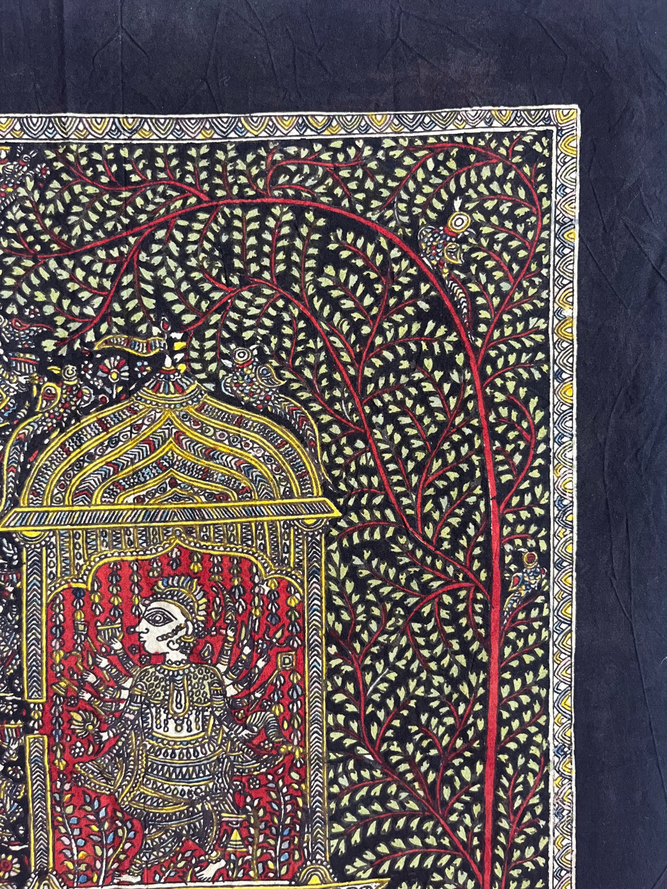 Mata-ni-Pachedi painting without frame Vahanvati Mata