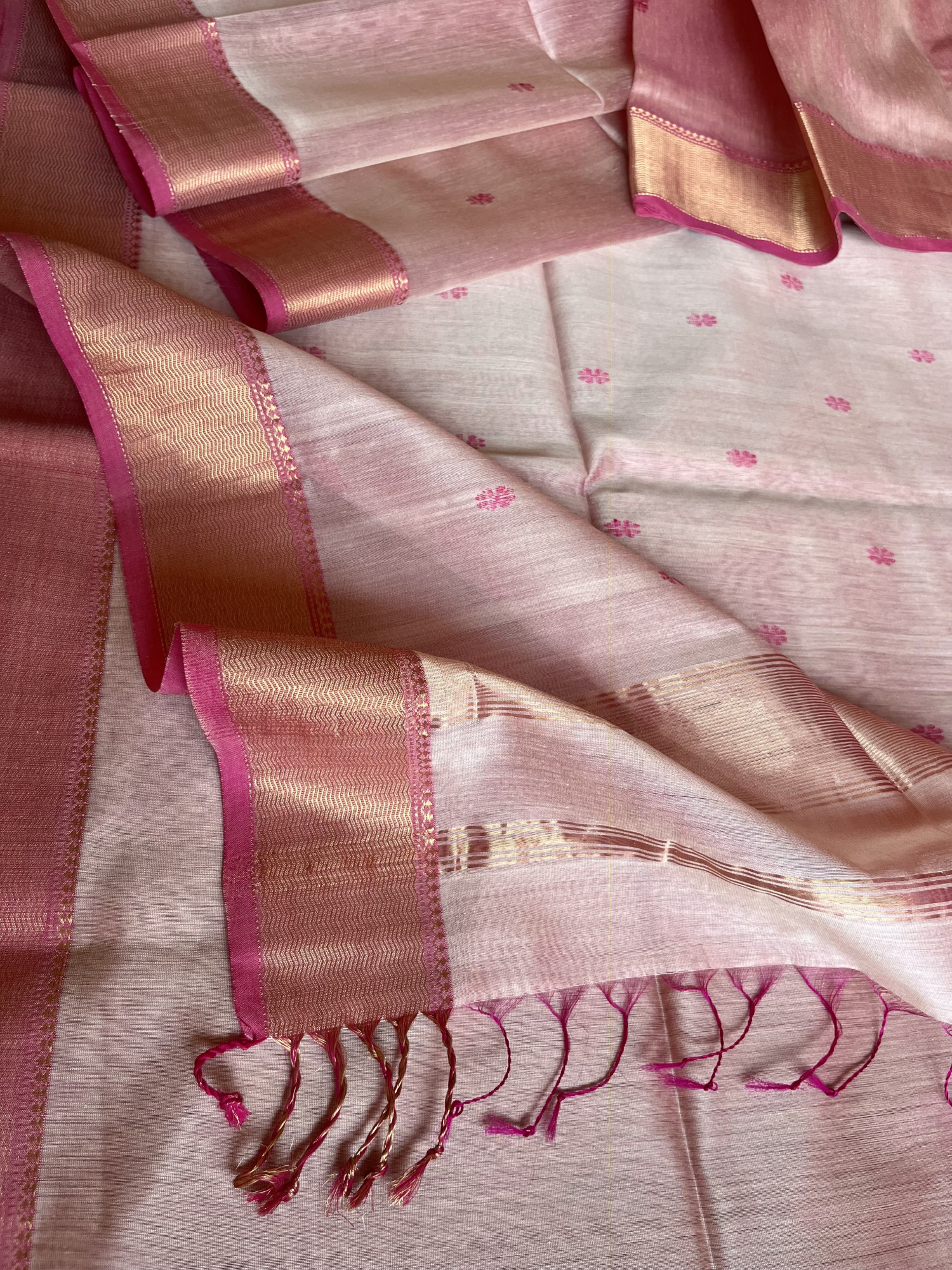 Maheshwari cotton-silk handloom saree