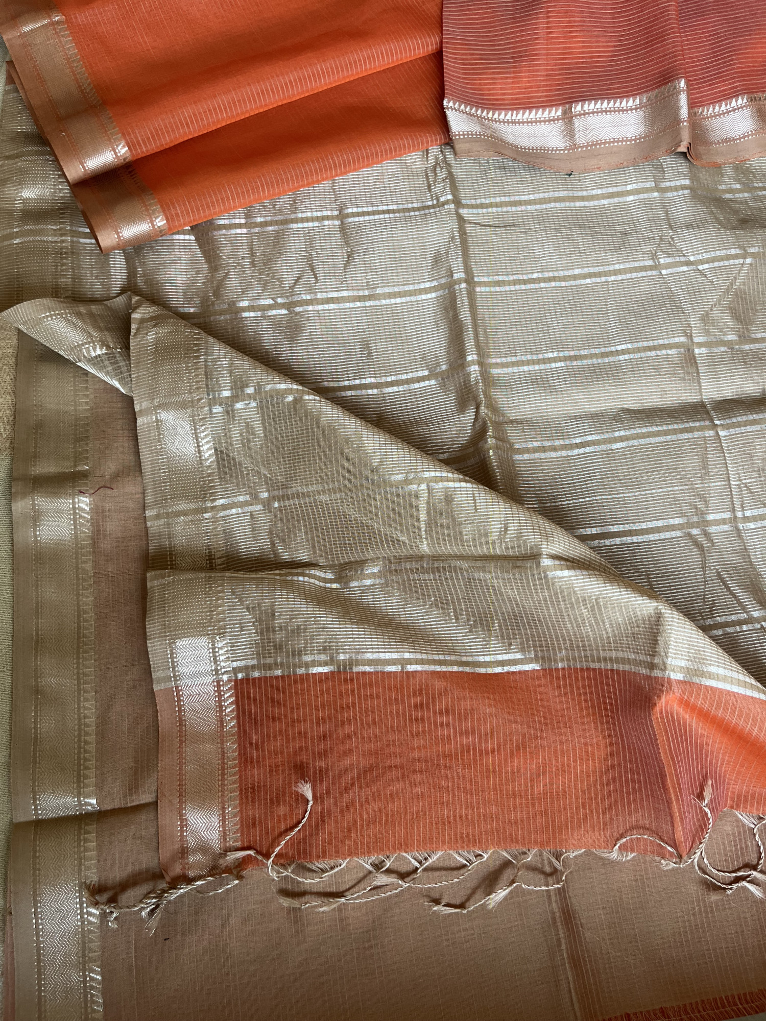 Maheshwari cotton-silk handloom saree
