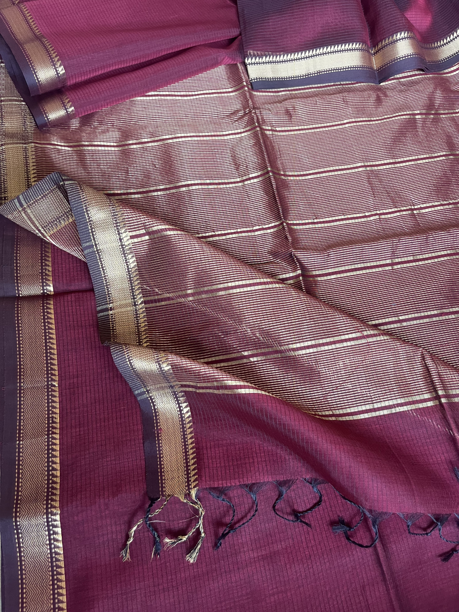 Maheshwari cotton-silk handloom saree