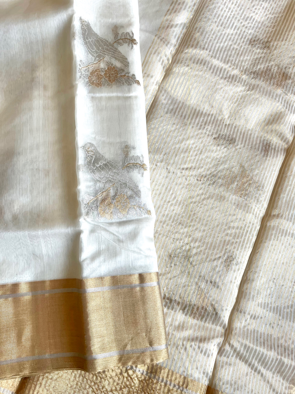 Chanderi Katan silk handloom saree