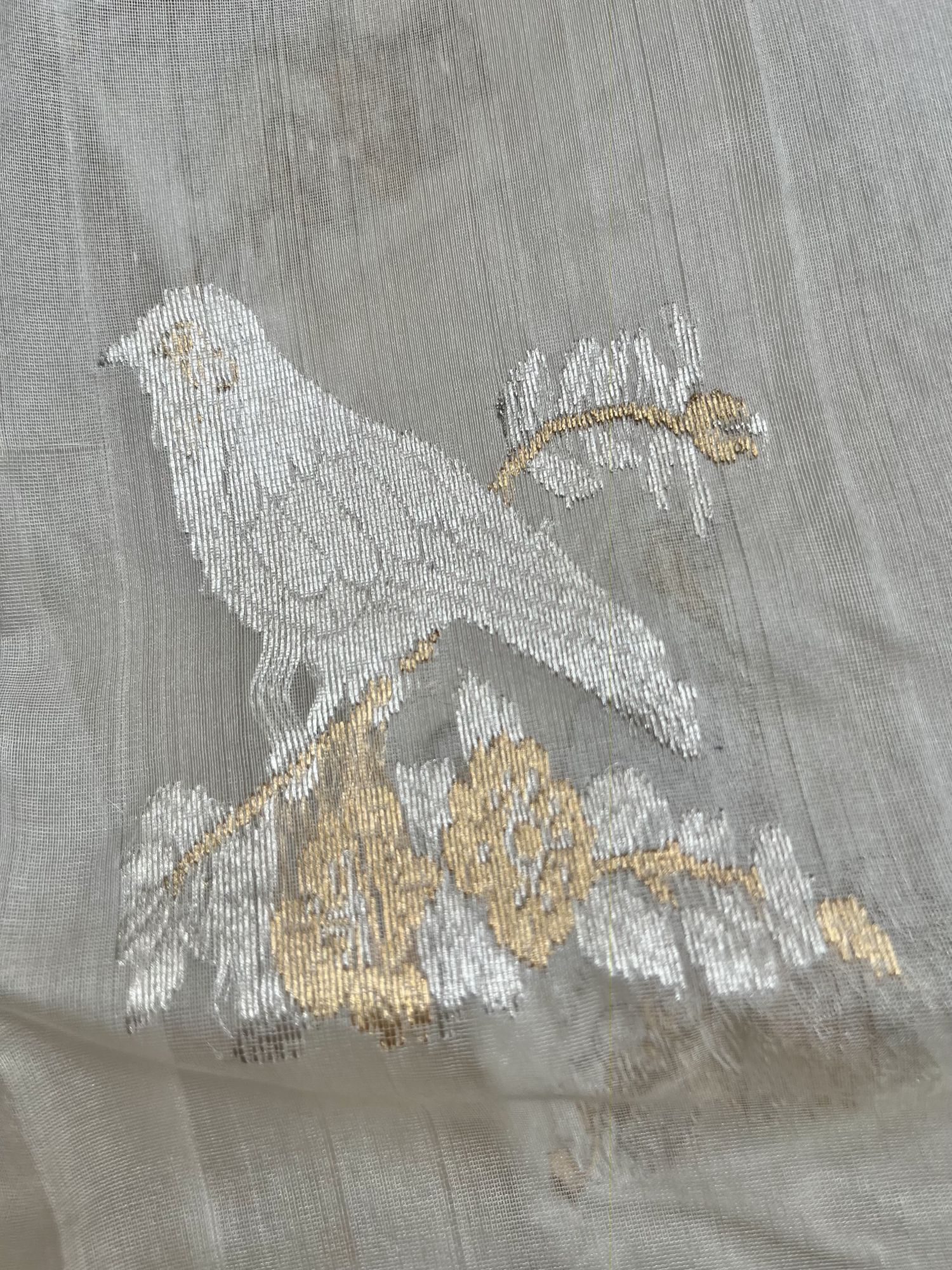 Chanderi Katan silk handloom saree