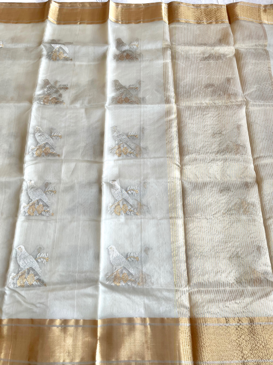 Chanderi Katan silk handloom saree