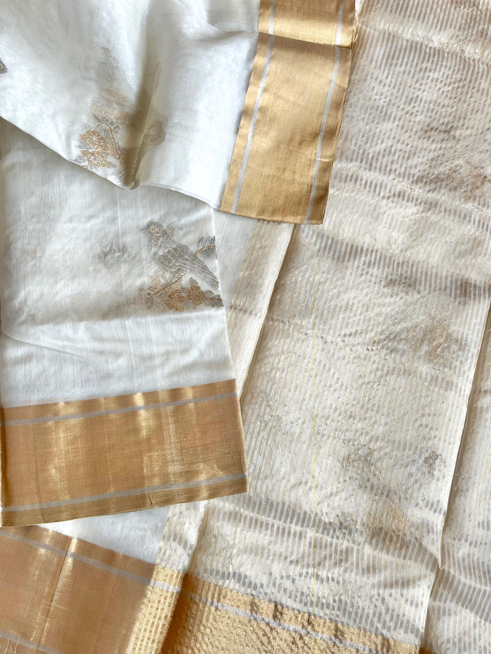 Chanderi Katan silk handloom saree