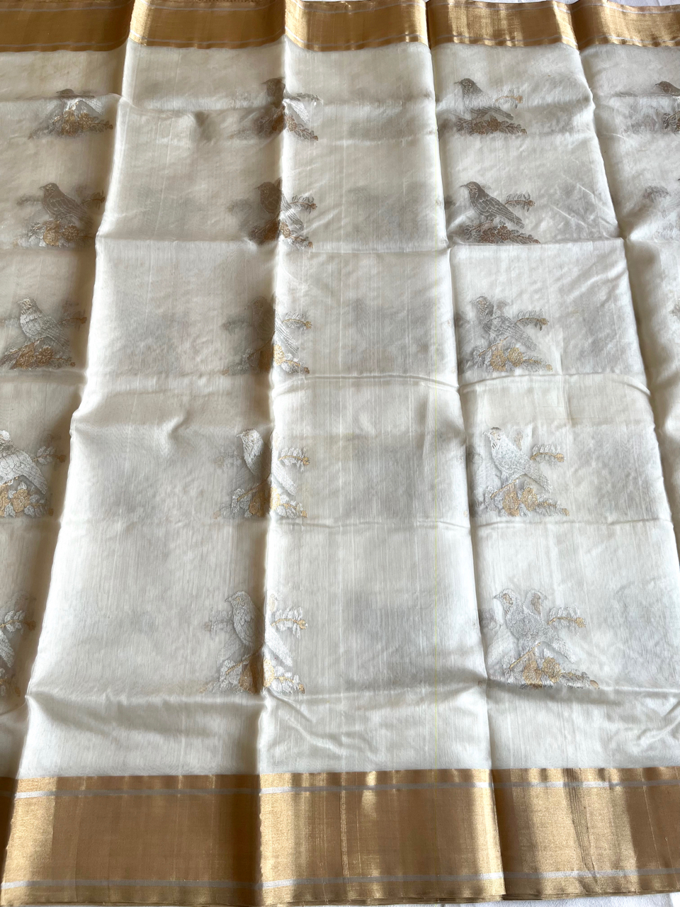Chanderi Katan silk handloom saree