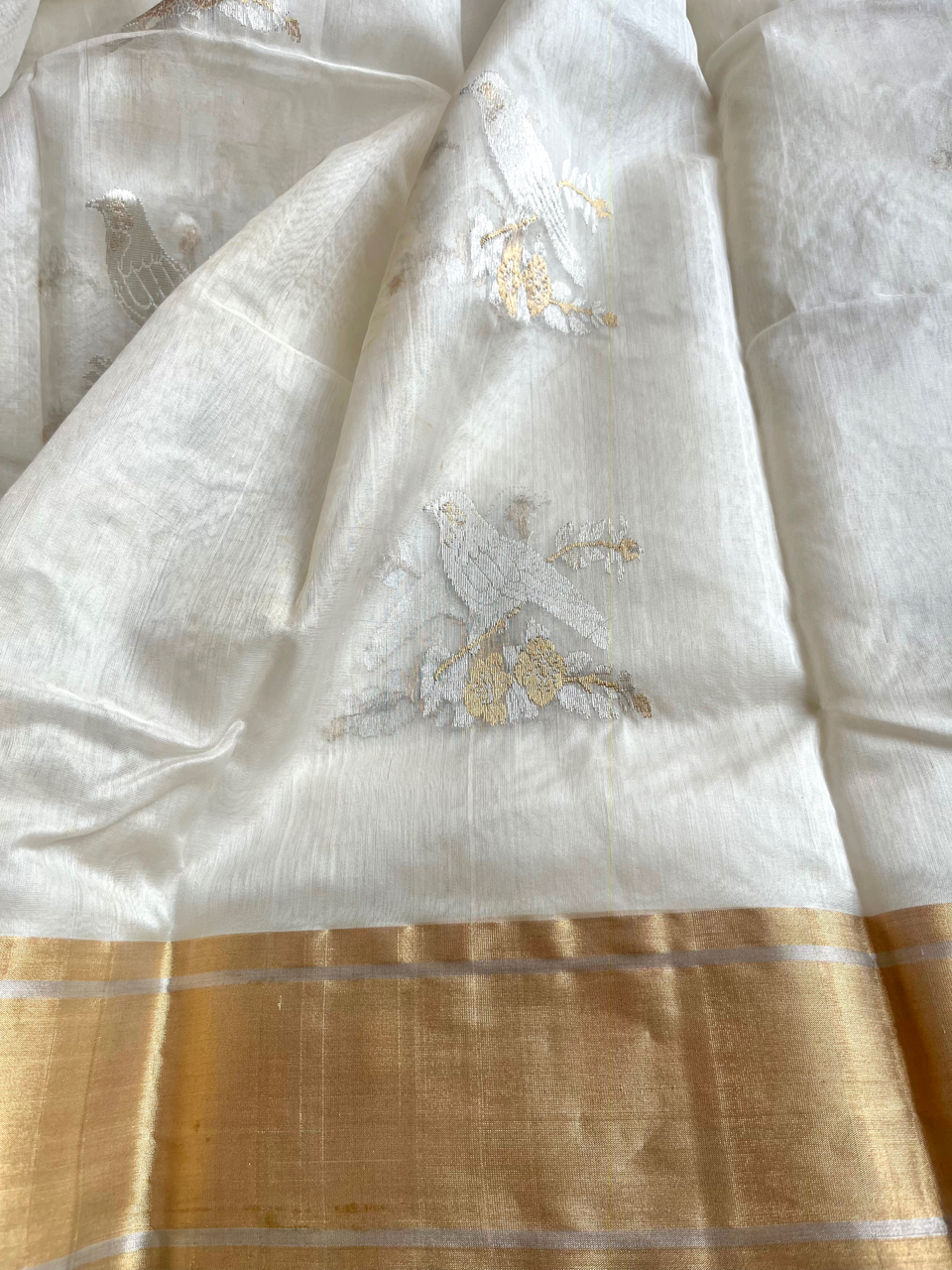 Chanderi Katan silk handloom saree