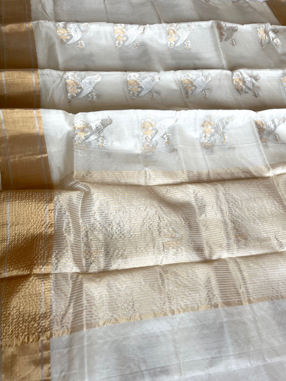 Chanderi Katan silk handloom saree