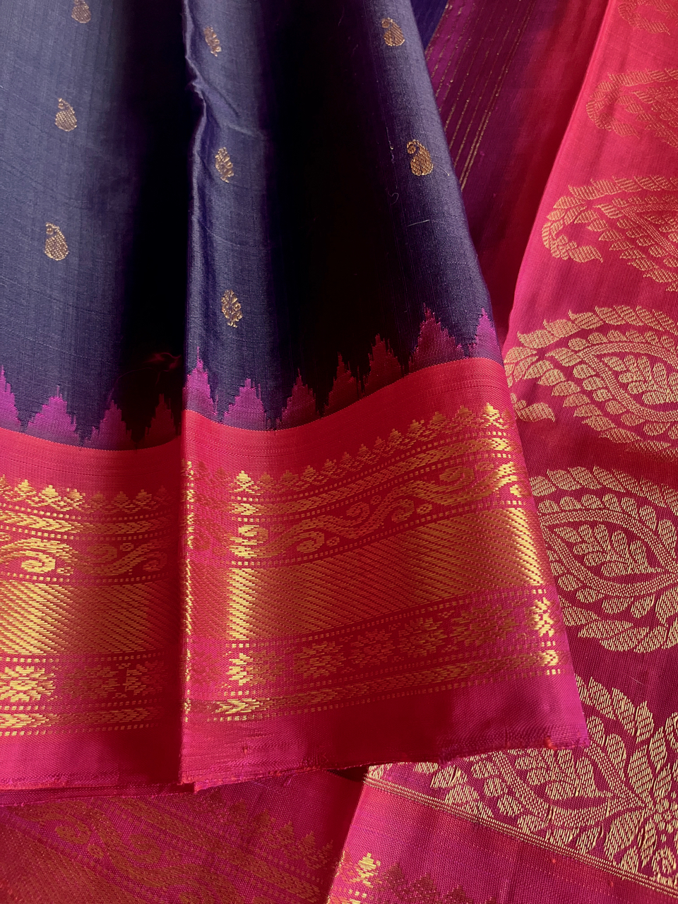 Gadwal silk-cotton handloom saree