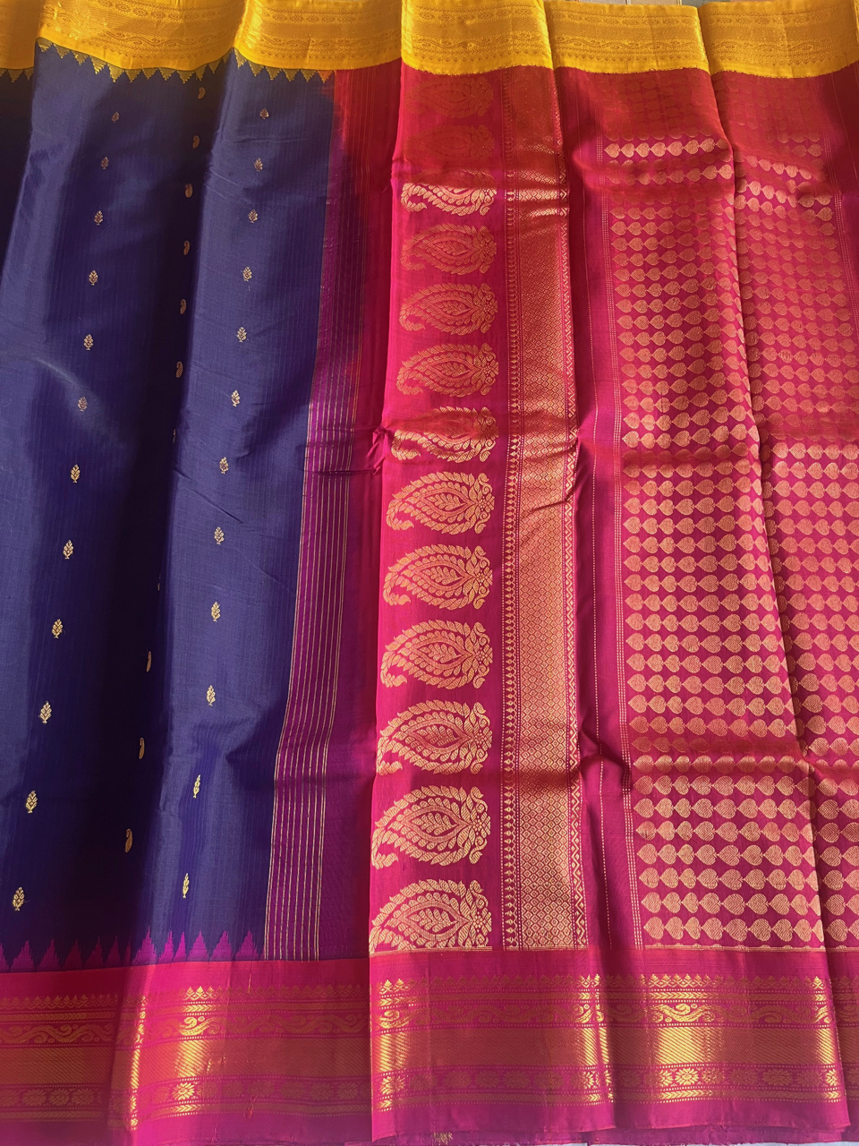 Gadwal silk-cotton handloom saree