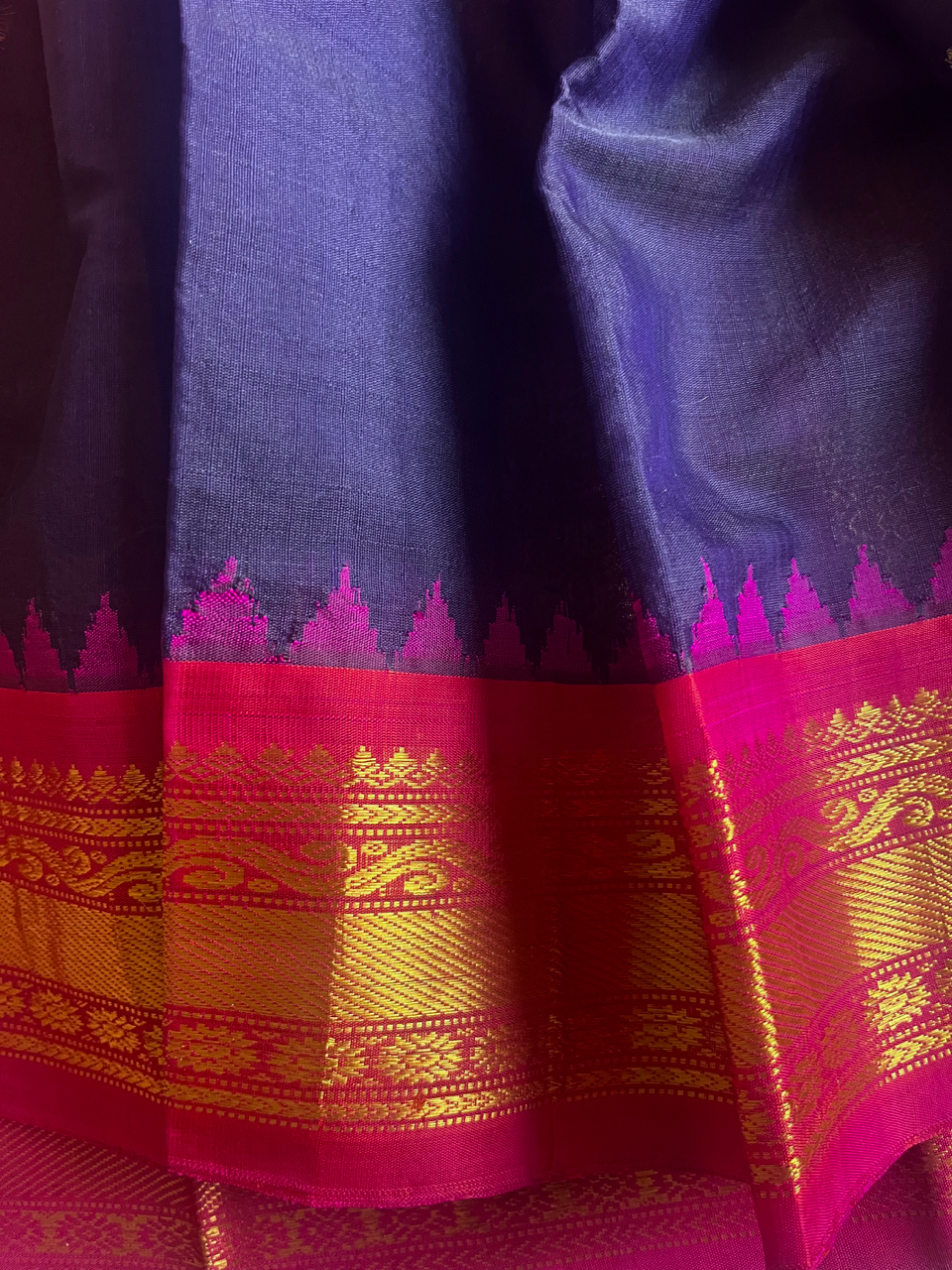 Gadwal silk-cotton handloom saree