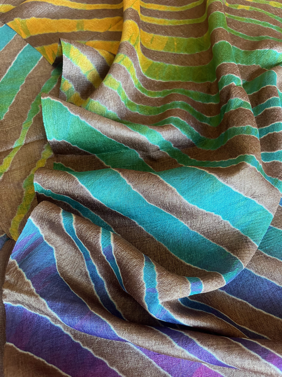 Leheriya Tussar silk saree