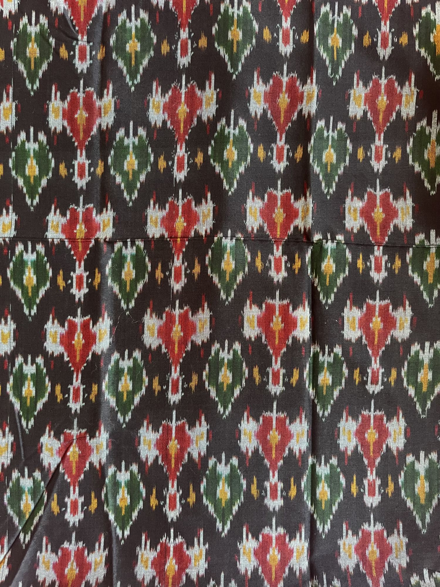 Kota Doria cotton handloom saree with cotton-silk Ikat blouse fabric