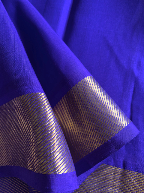 Kanchipuram silk handloom saree with Ikat blouse fabric