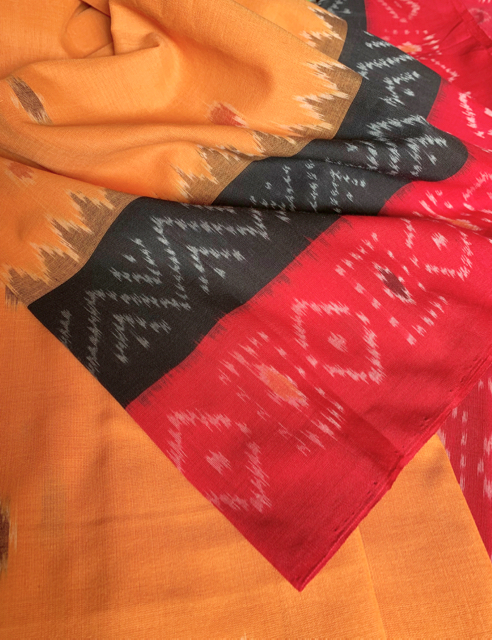 Pochampally single Ikat handloom cotton saree