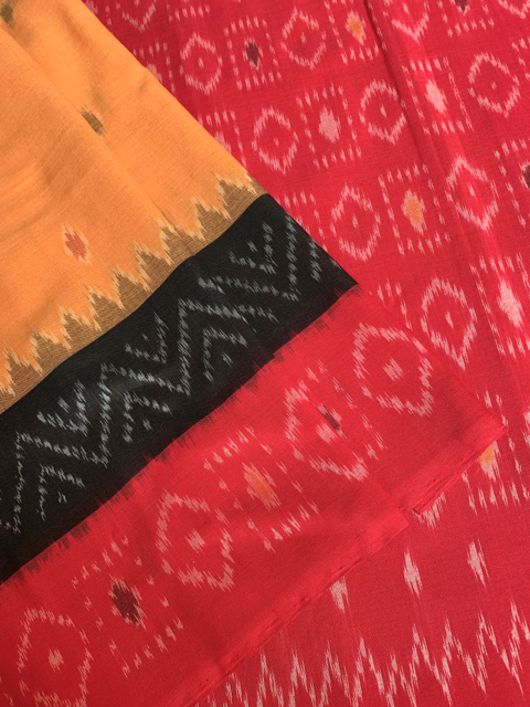 Pochampally single Ikat handloom cotton saree