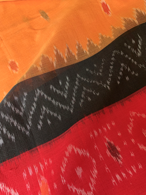 Pochampally single Ikat handloom cotton saree