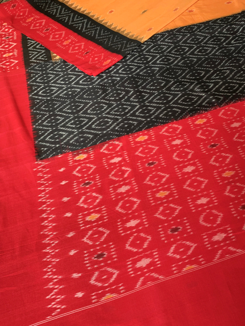 Pochampally single Ikat handloom cotton saree