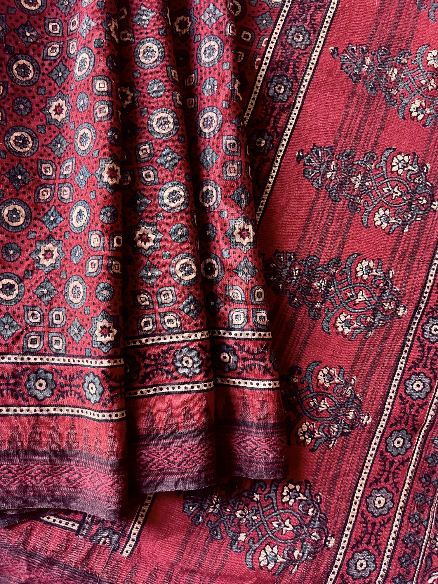 Ponduru handloom Ajrakh saree