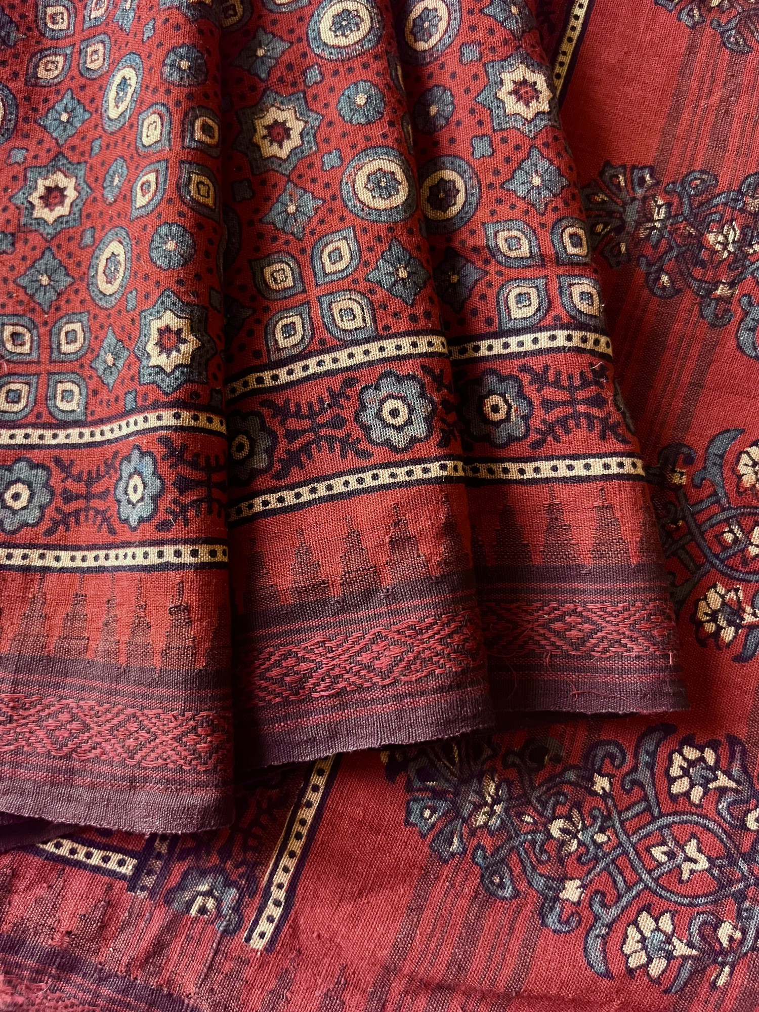 Ponduru handloom Ajrakh saree