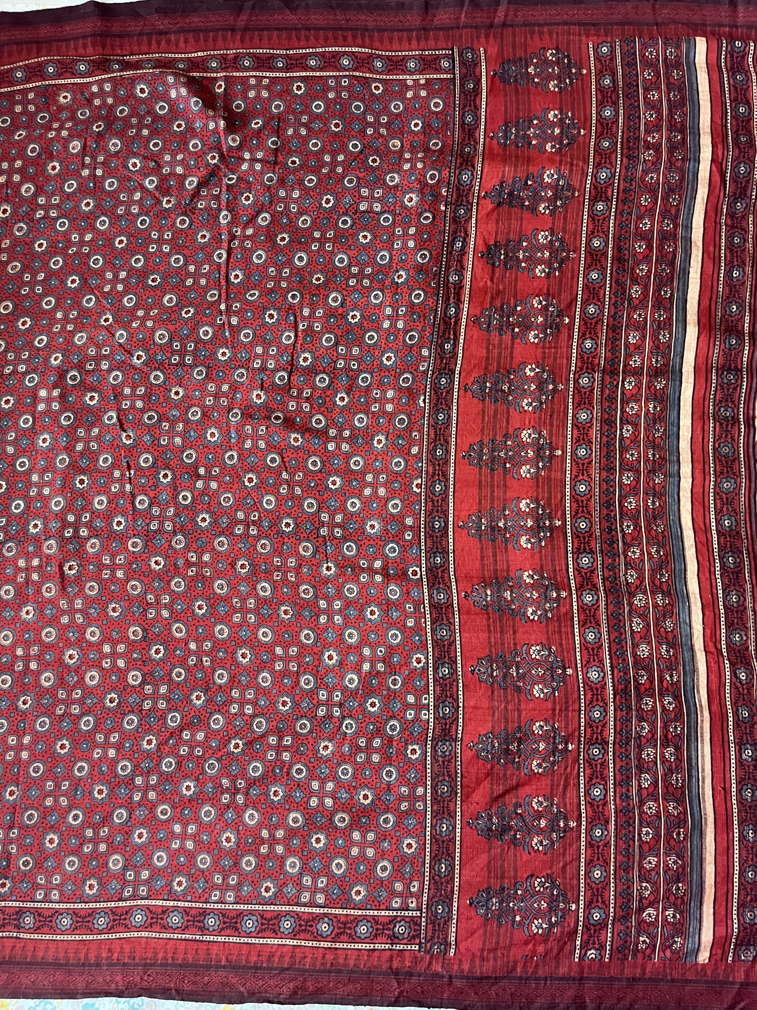 Ponduru handloom Ajrakh saree