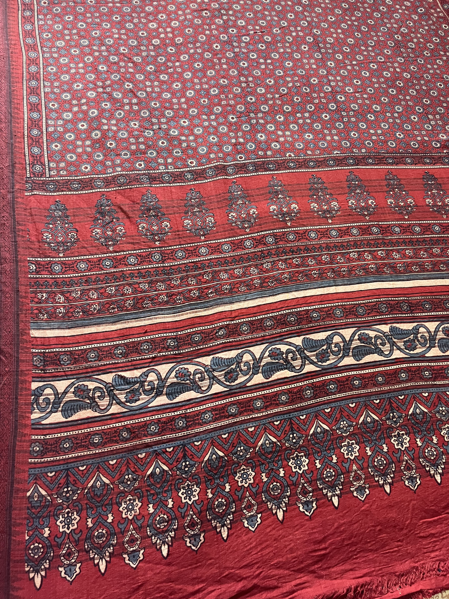 Ponduru handloom Ajrakh saree